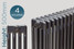 CT4-500-R-TH - Classic Raw 4 Column Horizontal Radiator H500mm x W622mm CT4-500-R-TH - Classic Raw 4 Column Horizontal Radiator H500mm x W622mm